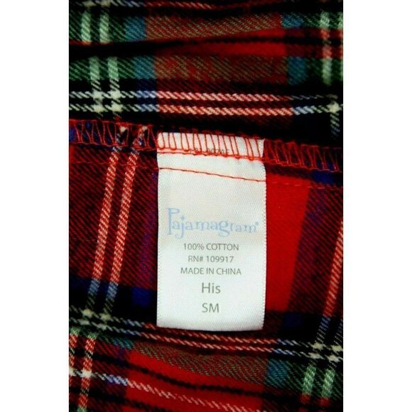 Pajamagram Pajamas Mens Small Grandpa Red Plaid Thermal - Picture 5 of 9